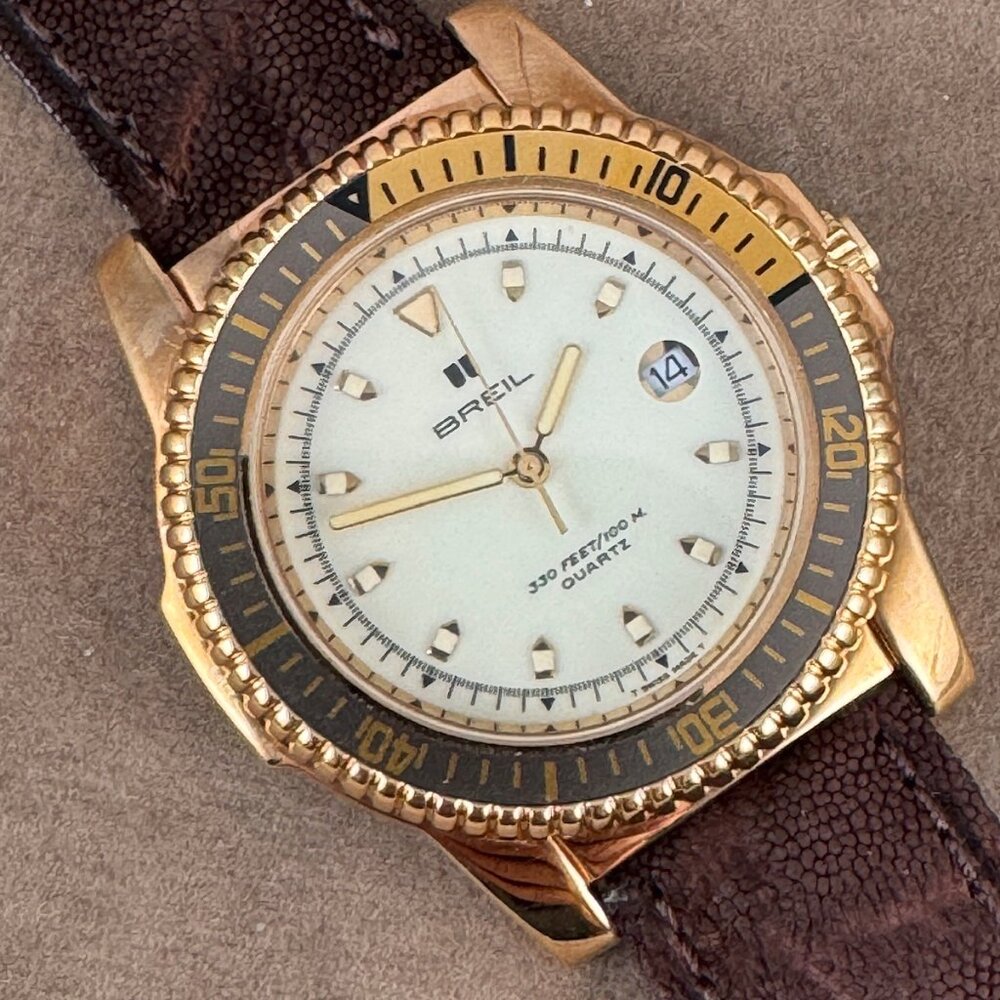 Spectacular Breil Italian Watch with Date Analog Stainless Steel Watch